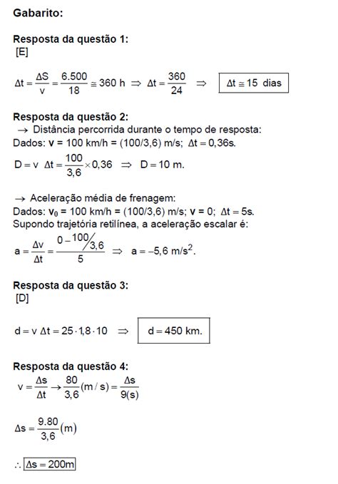 Exercícios velocidade média e aceleração 9° ano