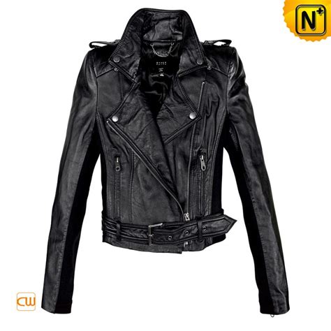 casual fashion women black leather epaulets jackets cwmalls