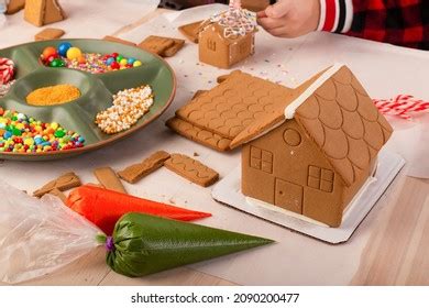 Kids Assembling Decorating Gingerbread House Christmas Stock Photo 2090200450 | Shutterstock