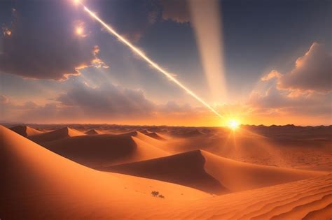 Premium AI Image | sunrise in the desert