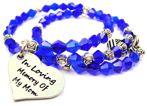 Chubby Chico Charms In Loving Memory Of My Mom Bicone Crystal Wrap