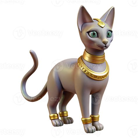 dramatic artistic Bastet, cat goddess, elegant and graceful