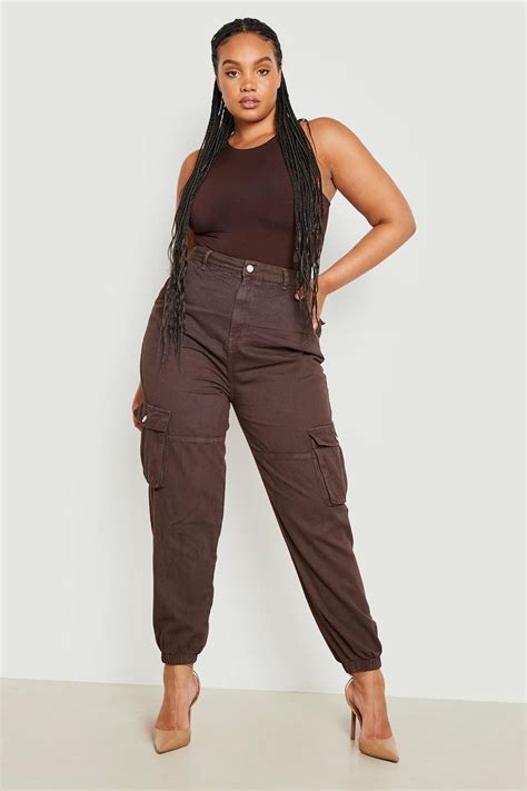 Women's Plus Cargo Jeans | Boohoo UK