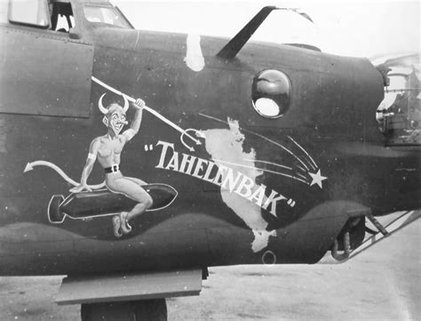 B-24 Liberator bomber Tahelenbak Nose Art 445th Bomb Group | World War ...