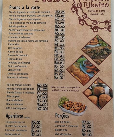 Restaurante Ribeiro - Menu em Restaurante Ribeiro, Laguna