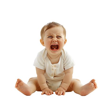 Baby crying on isolated transparent background 44273928 PNG