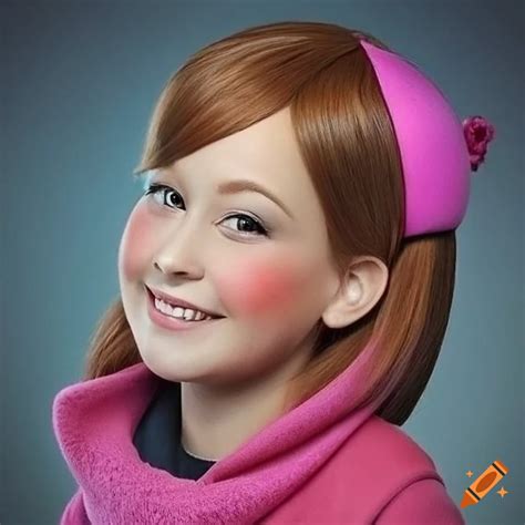 Realistic portrait of mabel pines on Craiyon