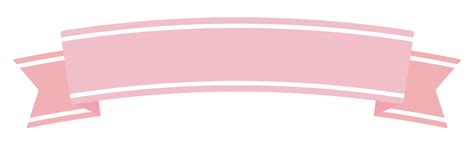 カーブしているピンクのリボンのタイトル枠 | かわいい手描きの無料イラスト｜商用利用OKのフリー素材｜てがきっず