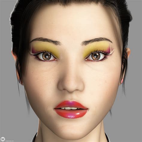 realistic nude female mei 3d model