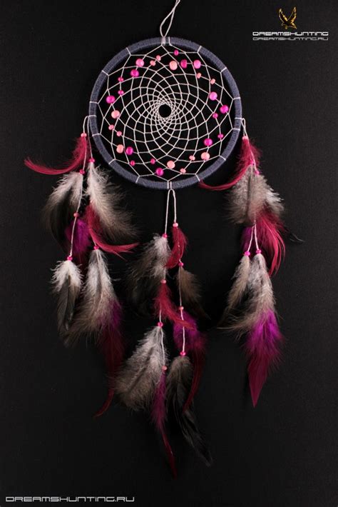 Тёмно-серый ловец снов с деревянными бусинами | Dream catcher decor ...