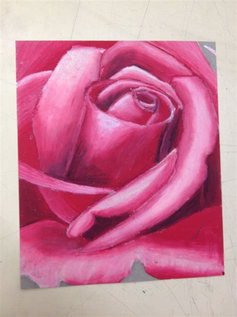 Oil pastel rose | Flower drawing, Flower art painting, Pastel artwork