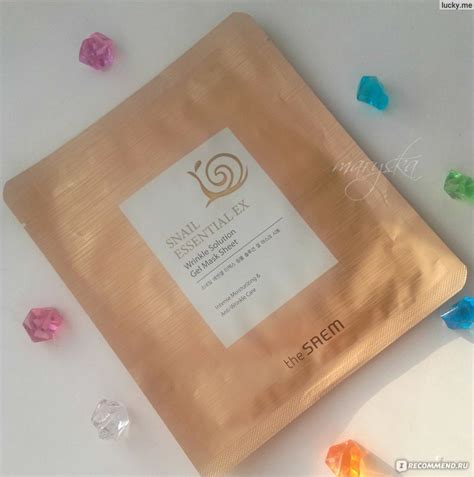 Маска для лица The Saem Snail Essential EX Wrinkle Solution Gel Mask ...