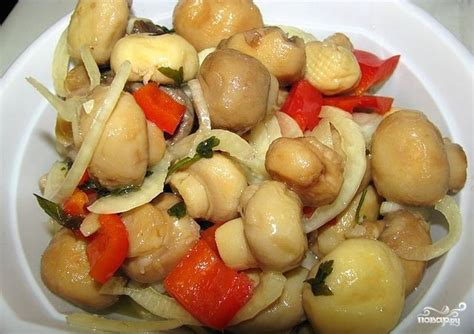 Шампиньоны закусочные - пошаговый рецепт с фото на Повар.ру