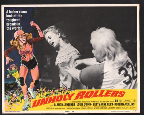 Unholy Rollers Lobby Card-Claudia Jennings fighting with Roberta