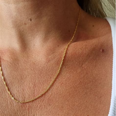 Corrente Banhado A Ouro Feminino - Corrente Cordão 50cm Feminino SemiJoia Banhado A ouro 18k | Shopee Brasil