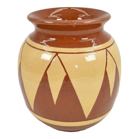 Pine Ridge Sioux Dakota Art Pottery Hand Made Brown Native American Va