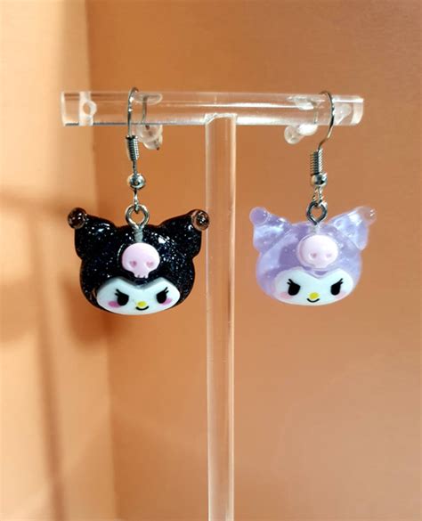 Комплект серег "Hello Kitty", пара сережек Хэлло Китти персонаж Kuromi ...