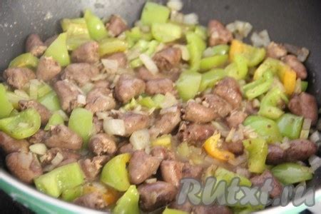Куриные сердечки с болгарским перцем на сковороде: 10 фото в рецепте