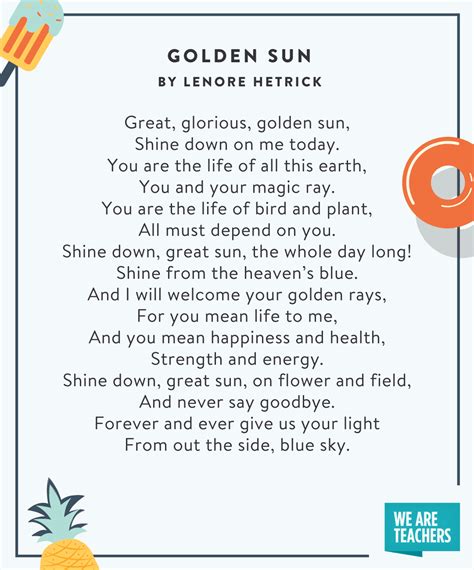 35 Summer Poems for Kids of All Ages - We Are Teachers