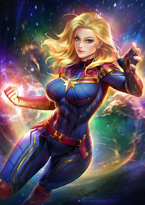 artwork, Captain Marvel, superheroines, HD Wallpaper | Rare Gallery