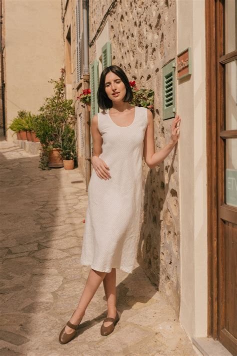 Project Cece | Ines slip midi linen dress
