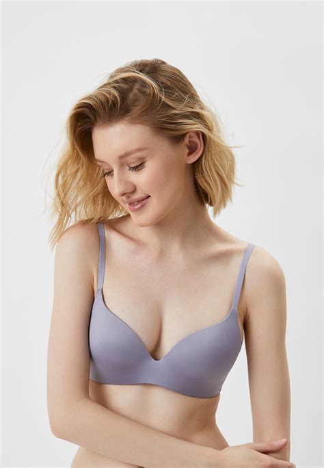 Бюстгальтер UNIQLO без косточек (3D Hold), цвет: фиолетовый ...