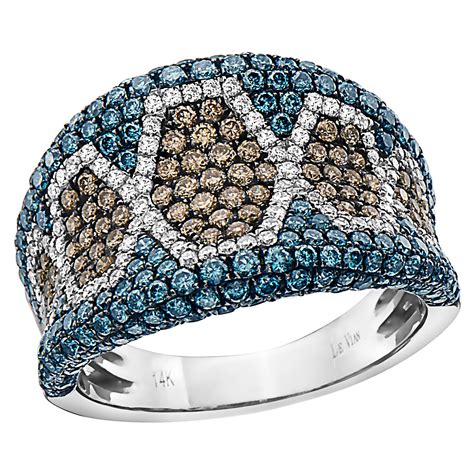 LeVian 14K White Gold Round Chocolate Brown Diamond Twisted Swirl