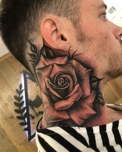 pin  karan rathor  tattoo  love tattoos rose neck tattoo