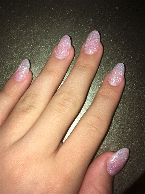 Light Pink Sparkly Nails