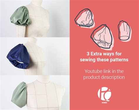 puffy sleeve sewing pattern pack romantic balloon  lantern sleeve