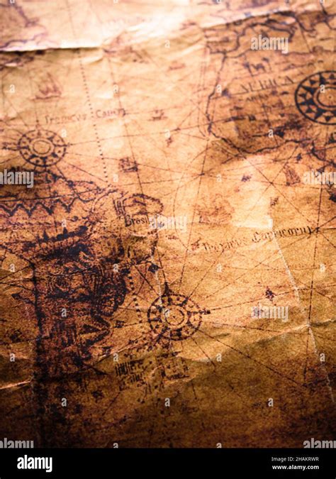 Close up of a very old map Stock Photo - Alamy