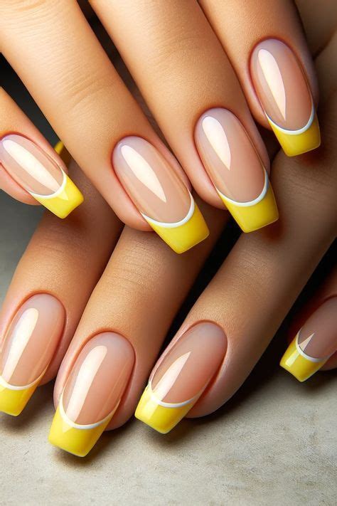 Pin by Jocelyn Brian on Cute yellow nails in 2024 | Yellow nails, Gel ...