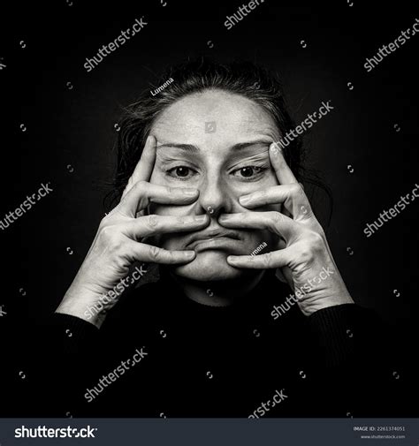 Ugly Black Girl Face With Hand