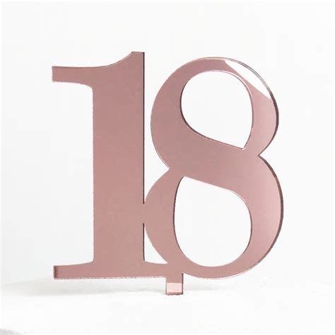 Classic Number 18 Cake Topper - SANDRA DILLON DESIGN