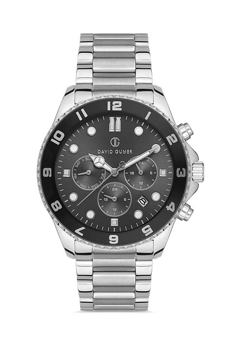 DAVID GUNER Siyah Kadranlı Erkek Kol Saati - DG-8243GA-A2