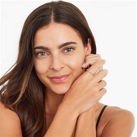 14K Yellow Gold Bezel Set Diamond Bubble Ring-81034y14