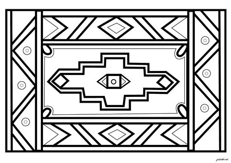 Coloring inspired by Esther Mahlangu - Africa Coloring Pages for adults
