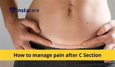 how to manage c-section pain at home