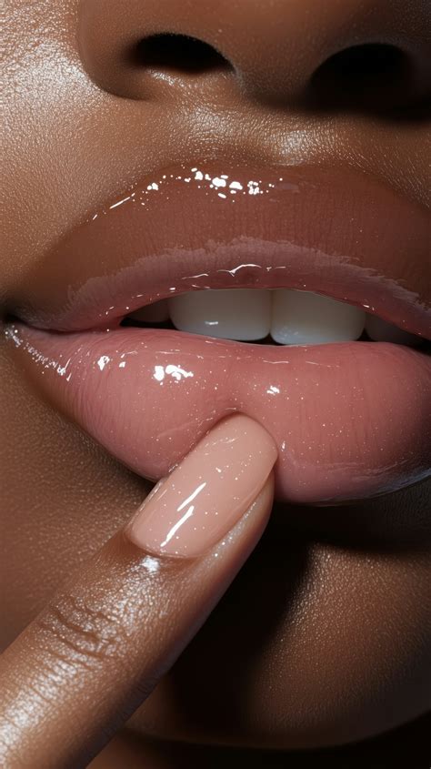 Glossy Lips Close-Up Photo on Lummi