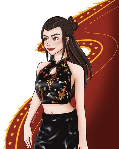 I drew azula casual style, she kinda looks like some badass chinese gal
