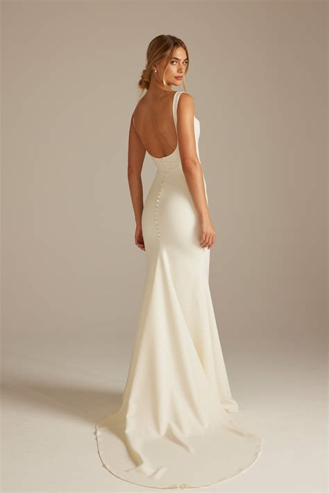 Grace | Crepe Fit & Flare Wedding Dress – Grace Loves Lace US