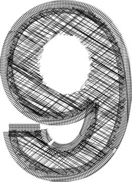 font illustration number  font template symbol vector font template