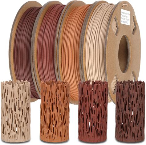 Amazon.com: OVV3D Wood 3D Printer Filament Bundle, Wood PLA Filament 1 ...