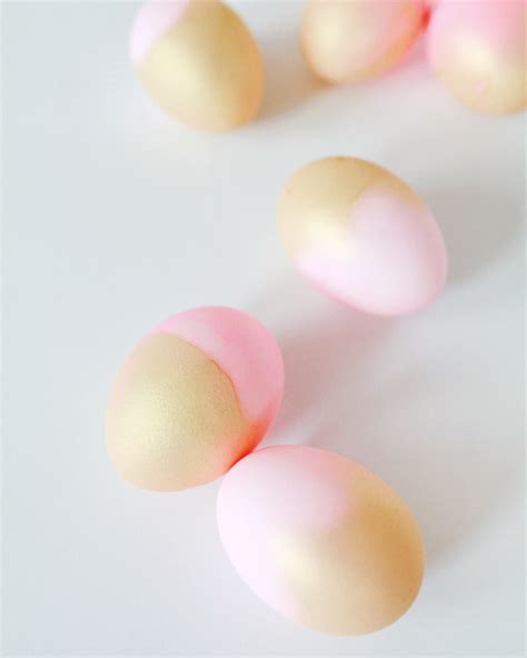 DIY Painterly Pink and Gold Easter Eggs