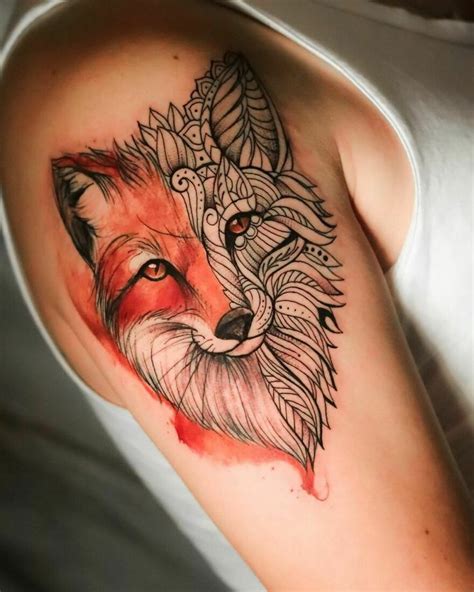 Watercolor Fox Tattoo | Watercolor fox tattoos, Fox tattoo, Fox tattoo ...