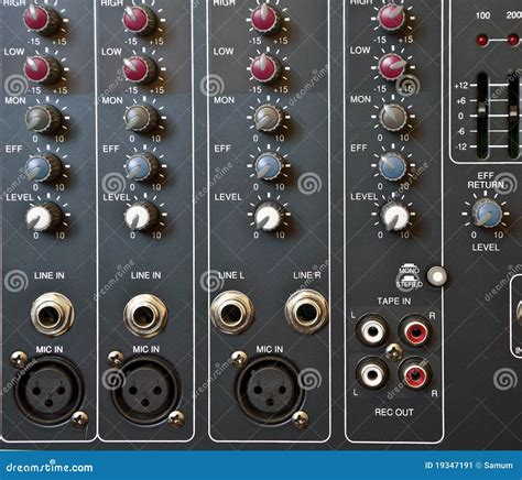 mixing console stock image image  channel digital