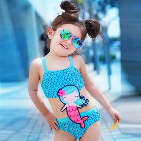 2019 Toddler Kids Baby Girls Printing Bikini Swimwear Swimsuit Bathing ...