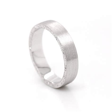 Engraved Matte Men’s Wedding Band