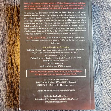 The Confessions of Catherine de Medici by C. W. Gortner