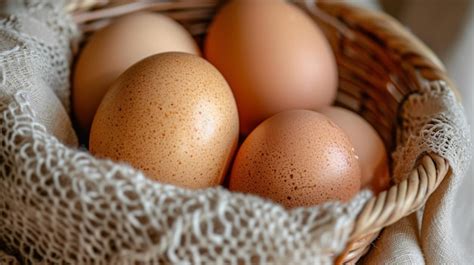 Premium Photo | A basket of eggs